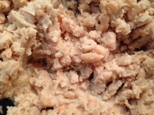 Mashed cannellini beans