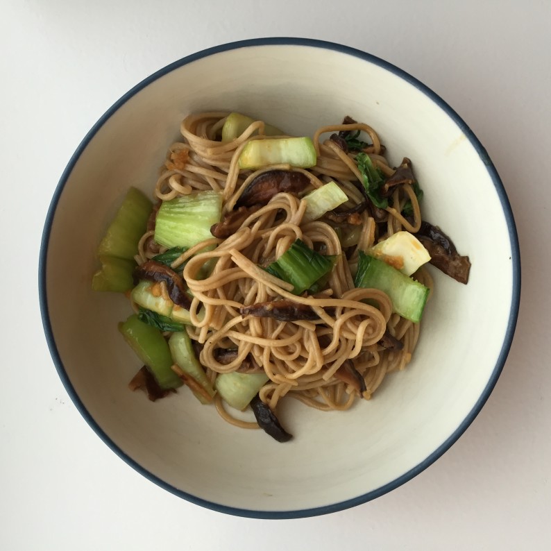 Soba With Bok Choy And Shiitakevegan Mos